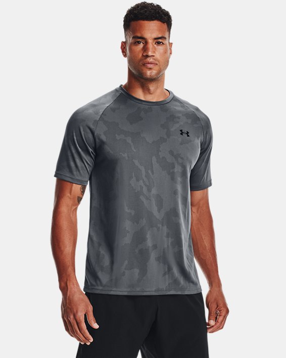 Men's UA Velocity Jacquard Short Sleeve in Gray image number 0